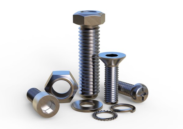 3D nuts bolts - TurboSquid 1381981