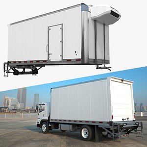 3D model Refrigerated Vehicle Body Standalone White