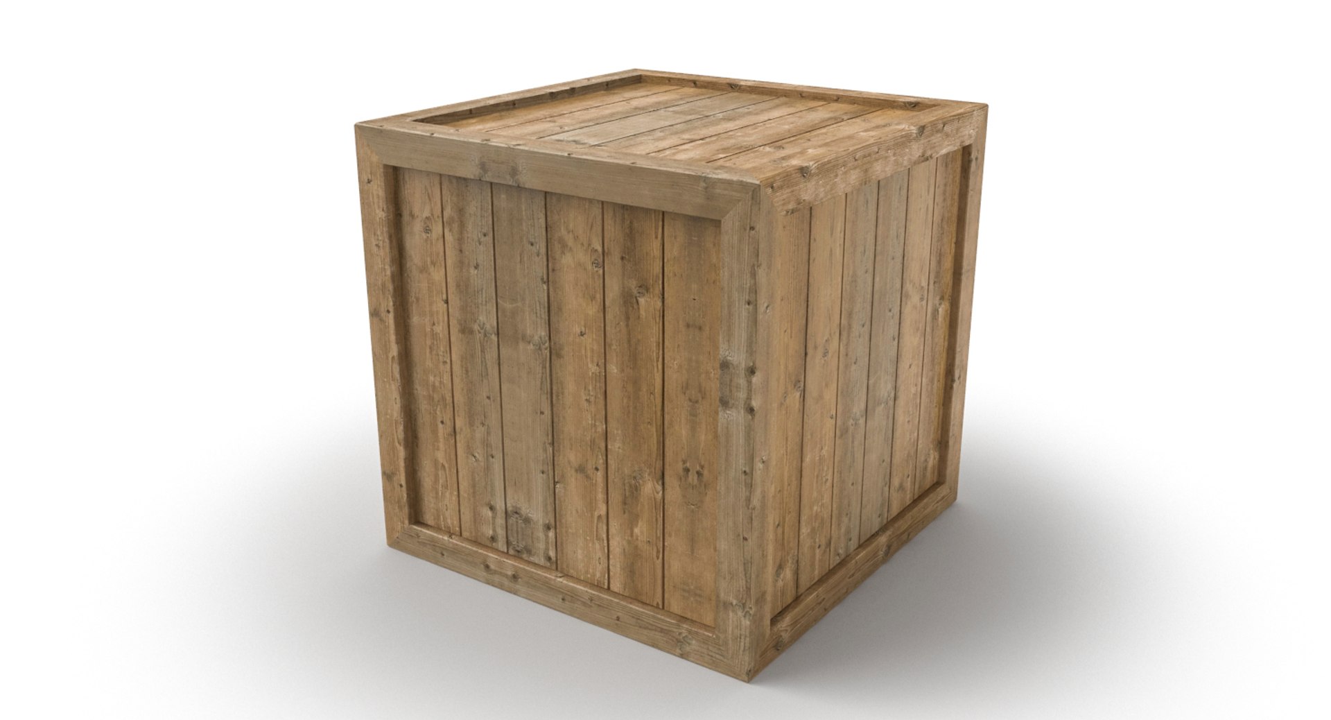 3D Wooden Box Model - TurboSquid 1344083