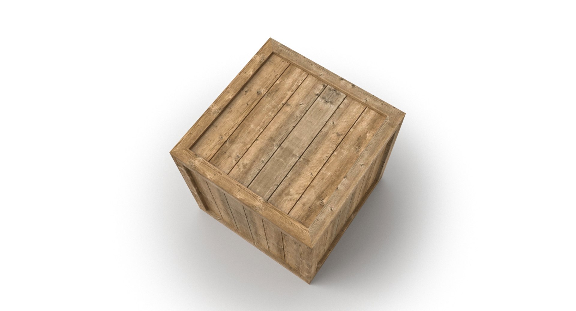 3D Wooden Box Model - TurboSquid 1344083