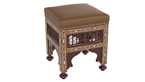 moroccan carved inlaid 3D