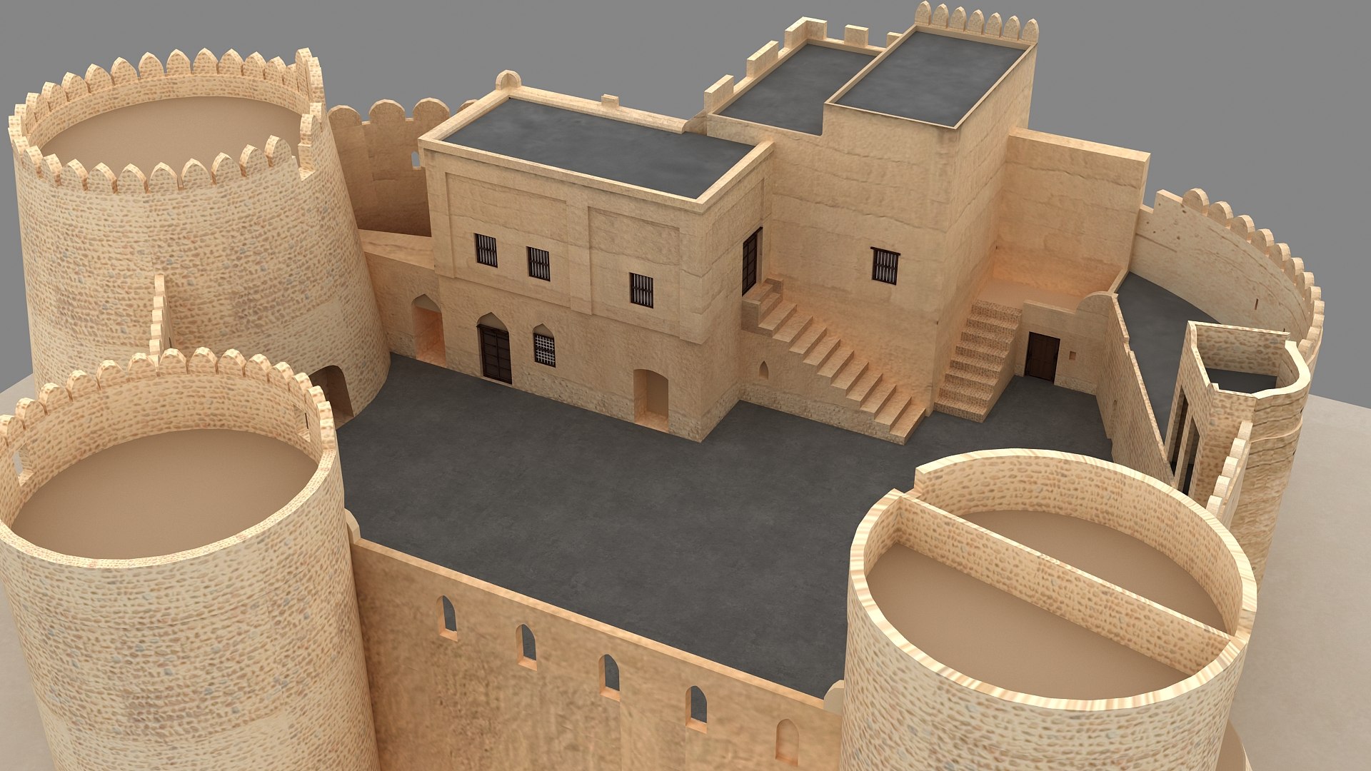 3D model Fujairah Fort UAE https://p.turbosquid.com/ts-thumb/4R/byBQkD/zm/fujairah_fort_000007/jpg/1678095251/1920x1080/fit_q87/433d87f149b362ae3f66e81732c799bf5ead798c/fujairah_fort_000007.jpg