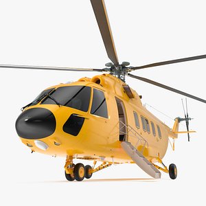 Offshore Cargo Helicopter Yellow Rigged