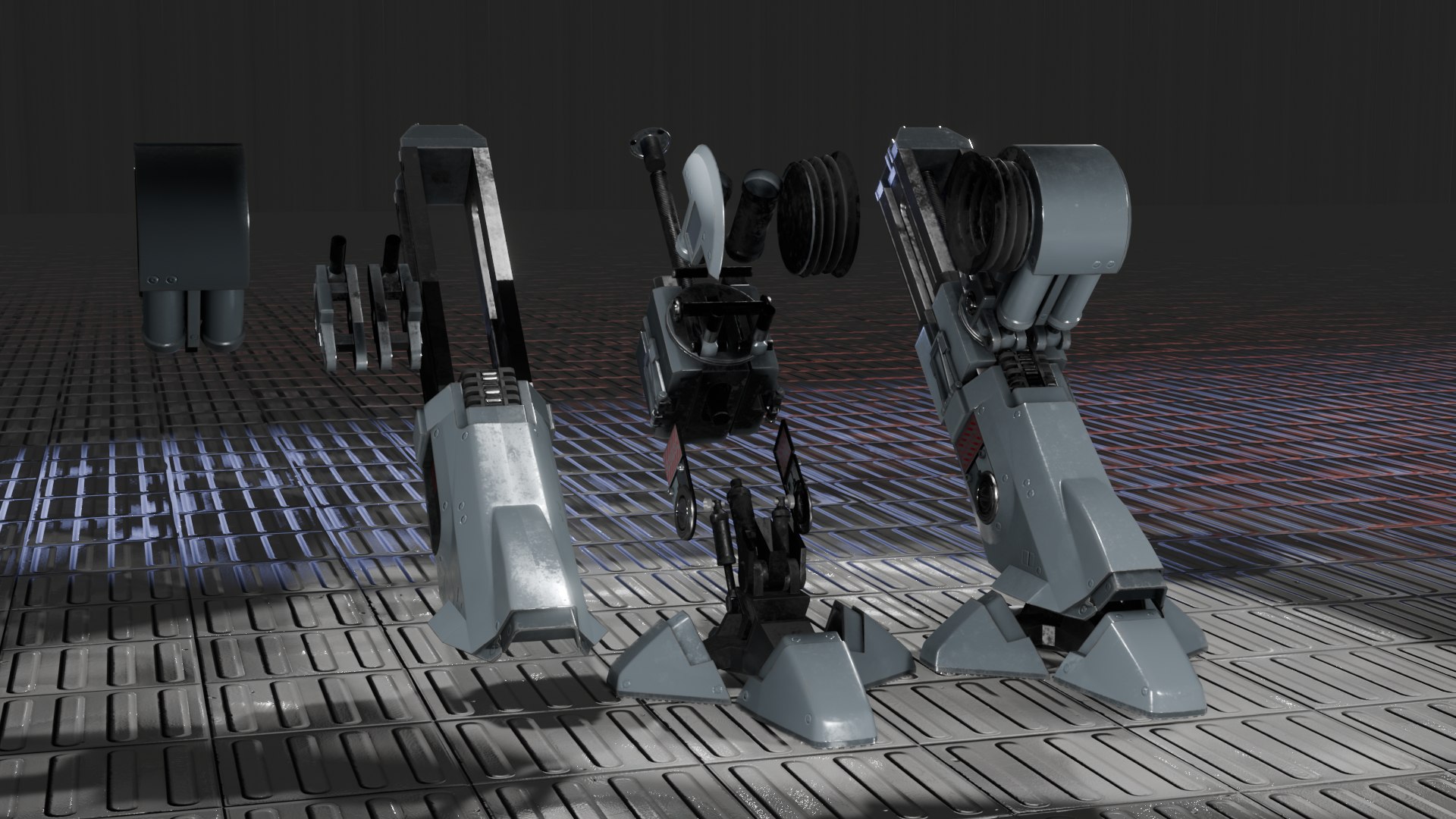ED209 model https://p.turbosquid.com/ts-thumb/4R/ctYdv9/ET/21/png/1712460690/1920x1080/fit_q87/63e42a09868795d2352dddfadddfb489f99dad43/21.jpg