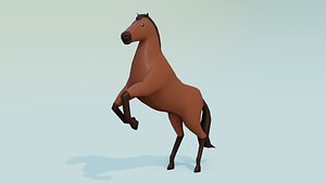 3D horse animal mammal model