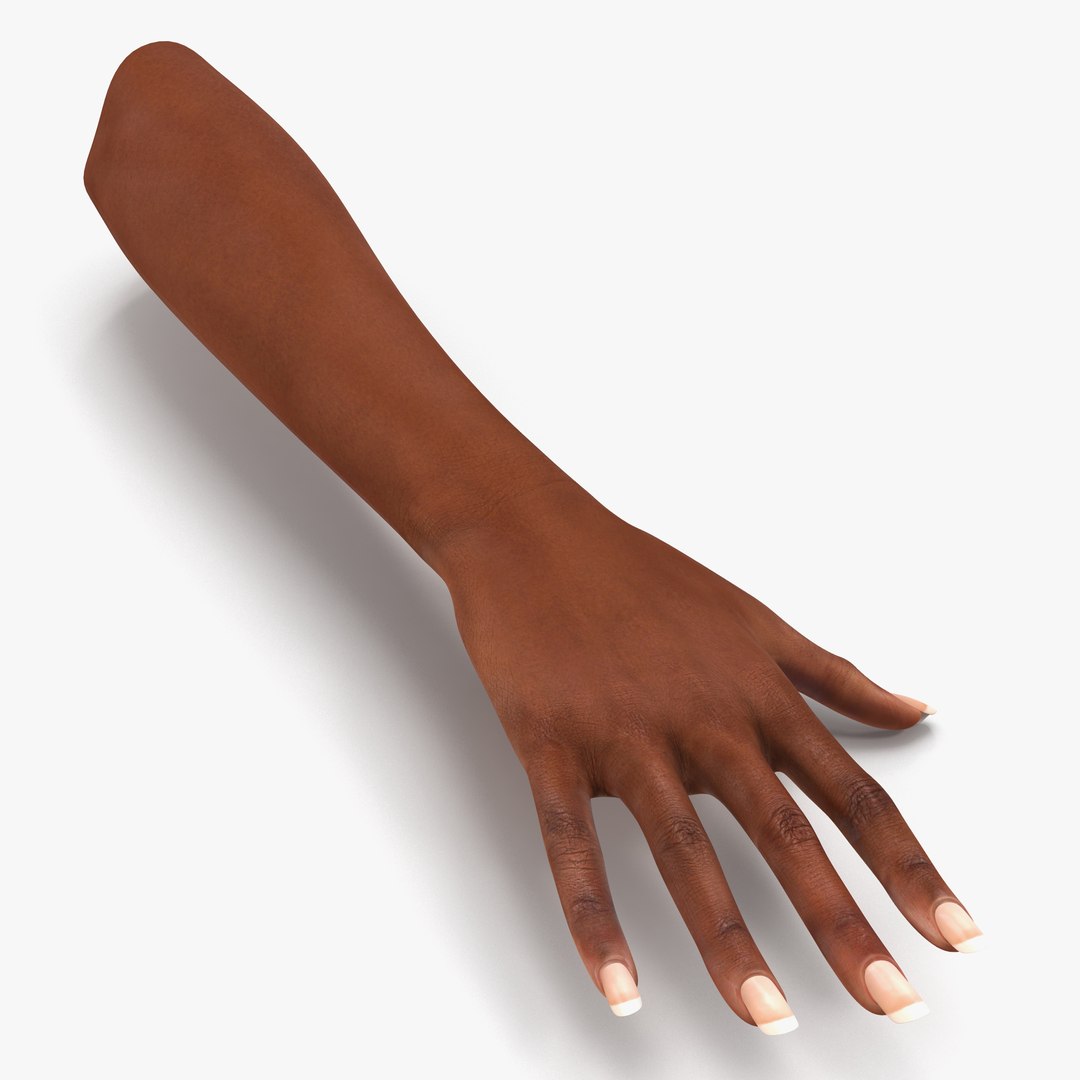 Female Hand African American 3D model preview
