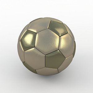 Soccerball HighPoly gold