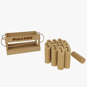 Molkky Game 3D model