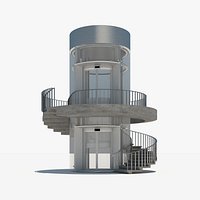 Elevator and staircase