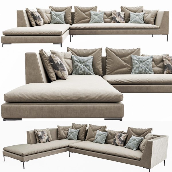 Modelo 3d 3D B&B Italia Charles Sofa 2 - TurboSquid 1413742