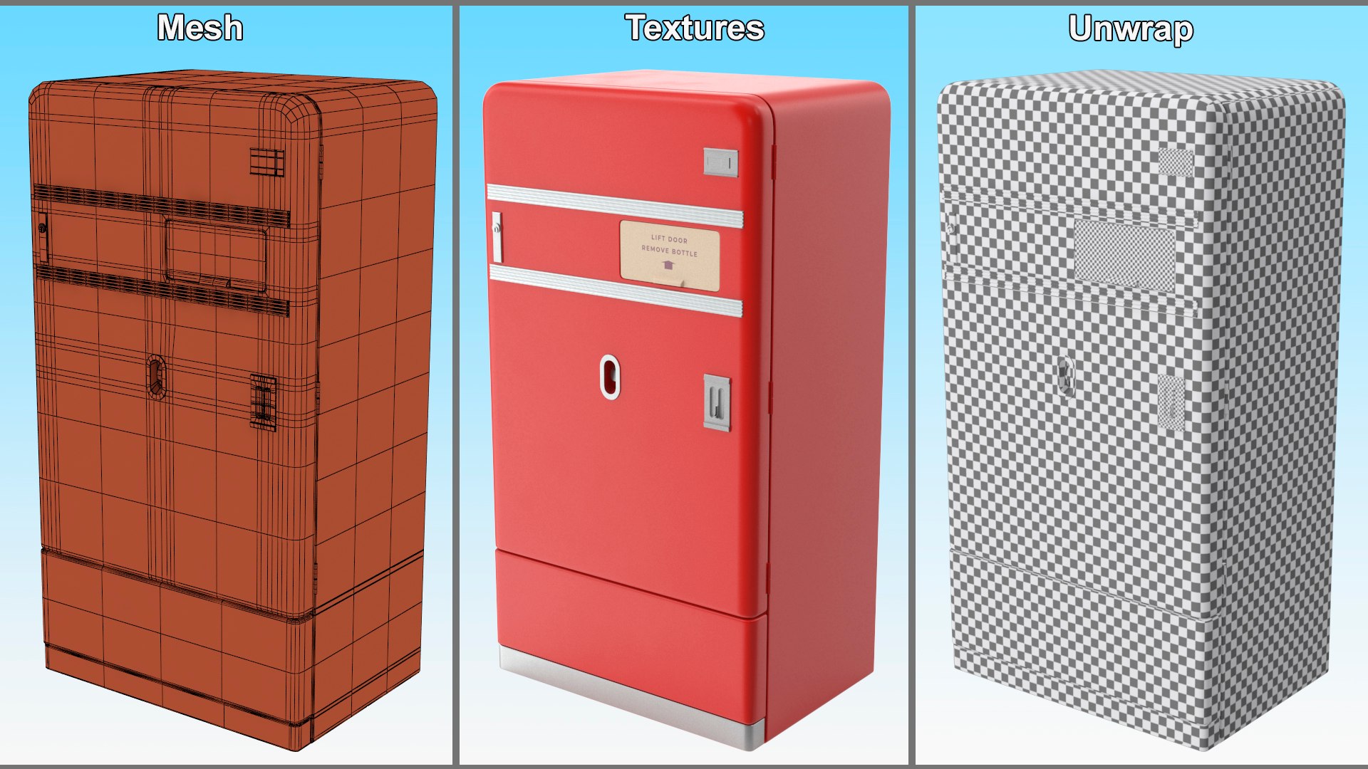 Retro Drinks Vending Machine 3D model https://p.turbosquid.com/ts-thumb/4R/pgZuUJ/8U/retrodrinksvendingmachine3dmodel022/jpg/1695186845/1920x1080/fit_q87/d373290f2920329202acd14c8f32b7010686e936/retrodrinksvendingmachine3dmodel022.jpg