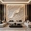 Modern Floral Nature Decor Bas Relief Mural STL CNC 83