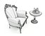 Mesa de centro y sillón de estilo europeo clásico 25
