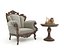Mesa de centro y sillón de estilo europeo clásico 25