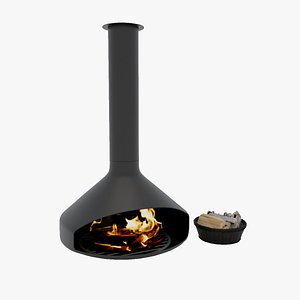 Fireplace and wood model 6