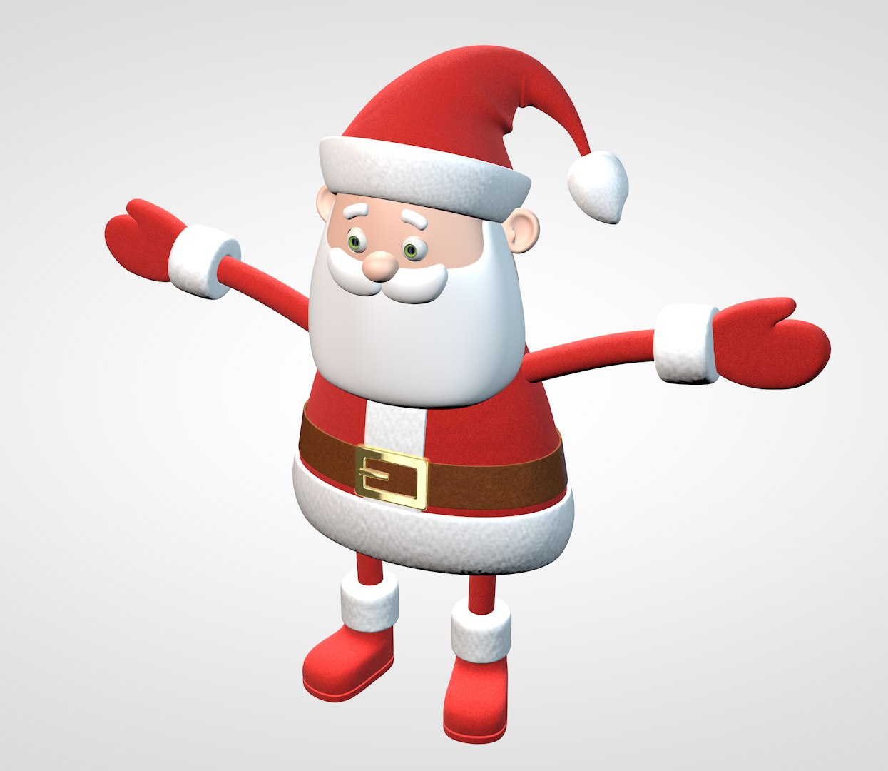 3d Model Cartoon Santa Claus