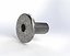 3D model flat cylindrical screw M4-8mm