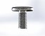 3D model flat cylindrical screw M4-8mm