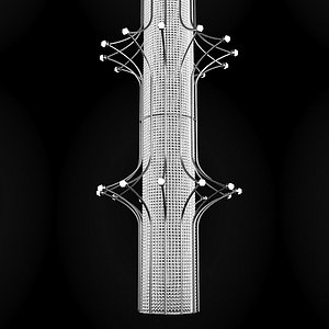 Faustig tall chandelier lamp ceiling high contemporary crystal