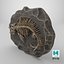 先史時代の魚の骨格化石 026 テクスチャ