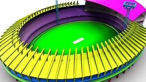 3D cricket stadium