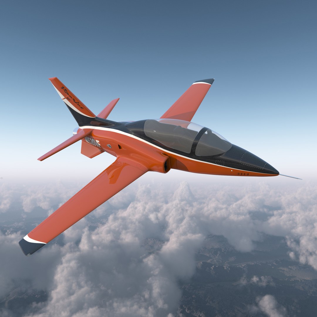 Sport Aircraft ViperJet Rigged 3D model preview