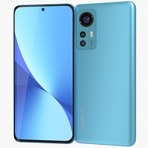 3D Xiaomi 12 Blue model