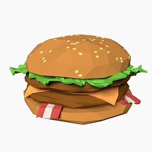 3D model cartoon burger