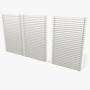 Office Sunblind Panels Window Small open space agency bureau slats entry enter doorway glass private criminal modern new interior shading visualization