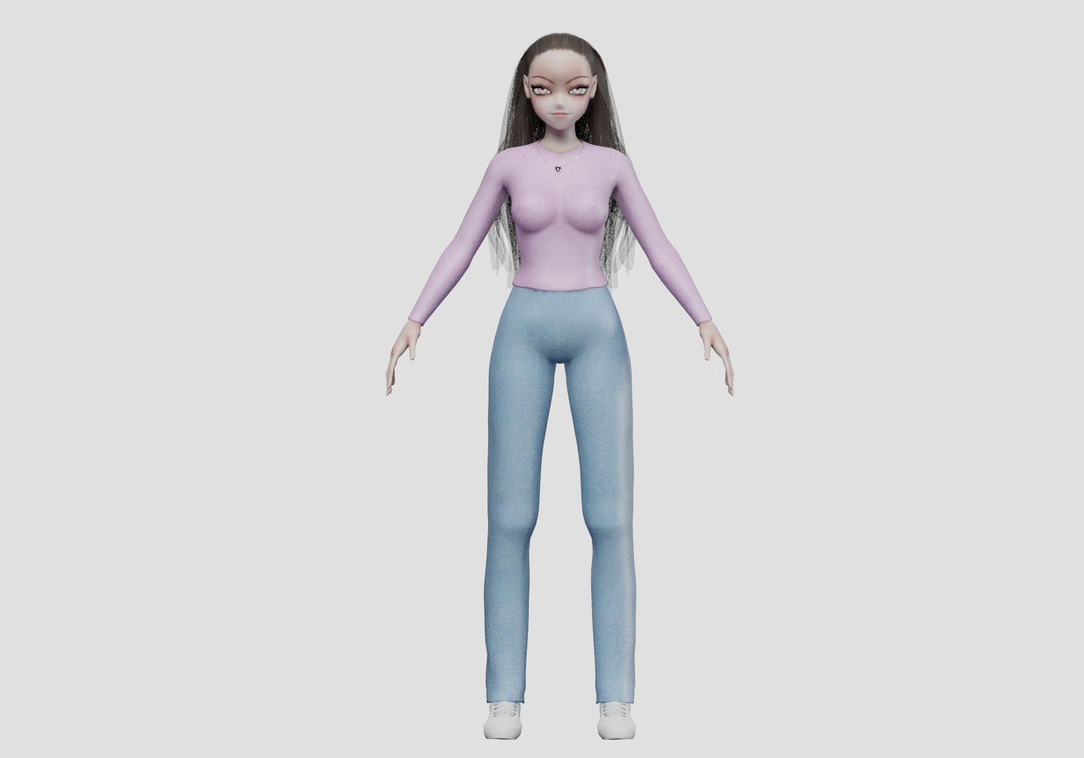 3D Anime Basic Girl V30635 Model - TurboSquid 2270995