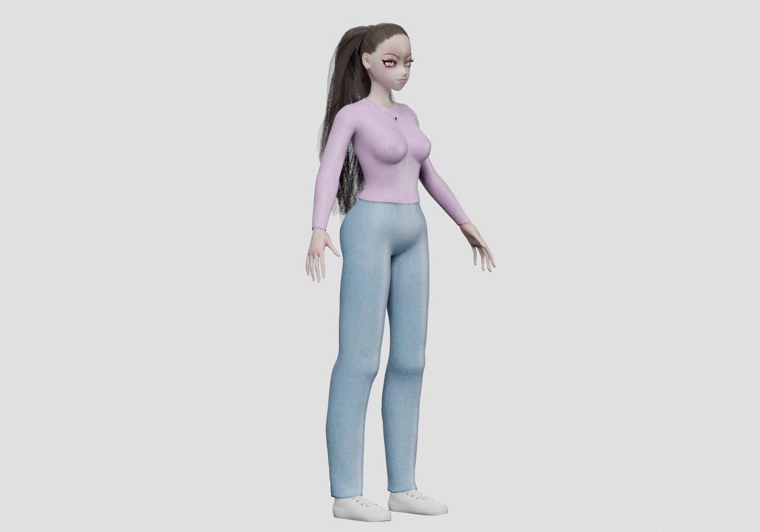 3D Anime Basic Girl V30635 Model - TurboSquid 2270995