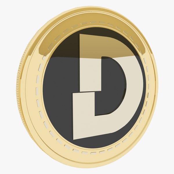 3D Davinci Coin Cryptocurrency Gold Coin model