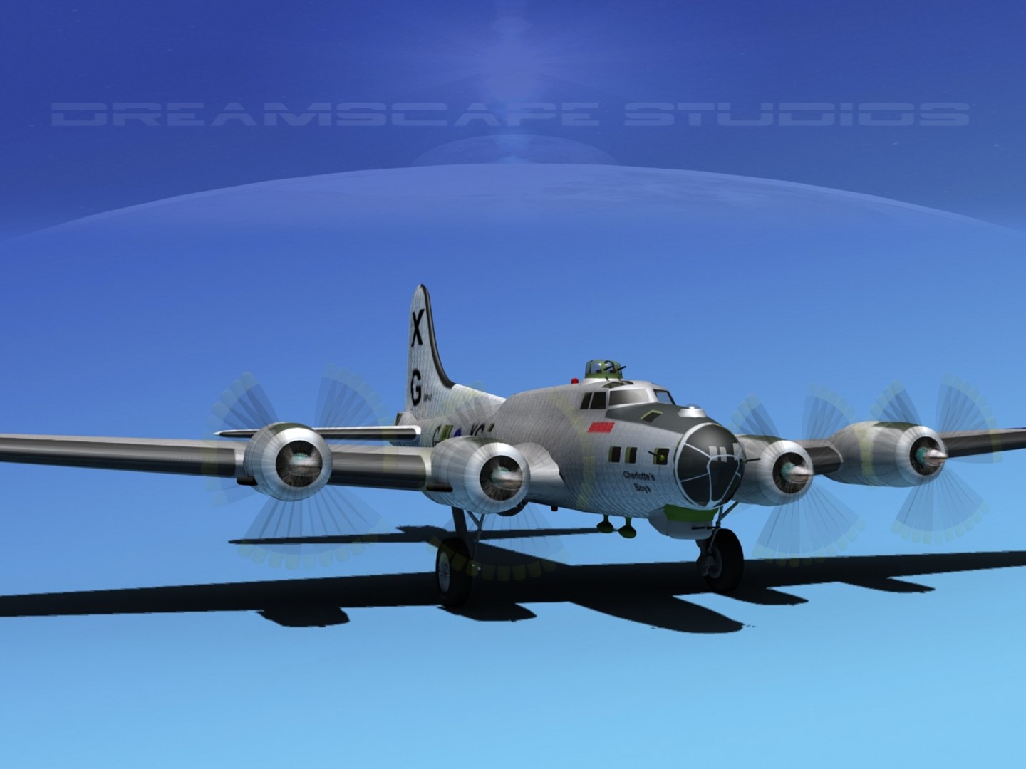 B-17 Boeing Flying Fortress 3d Dwg