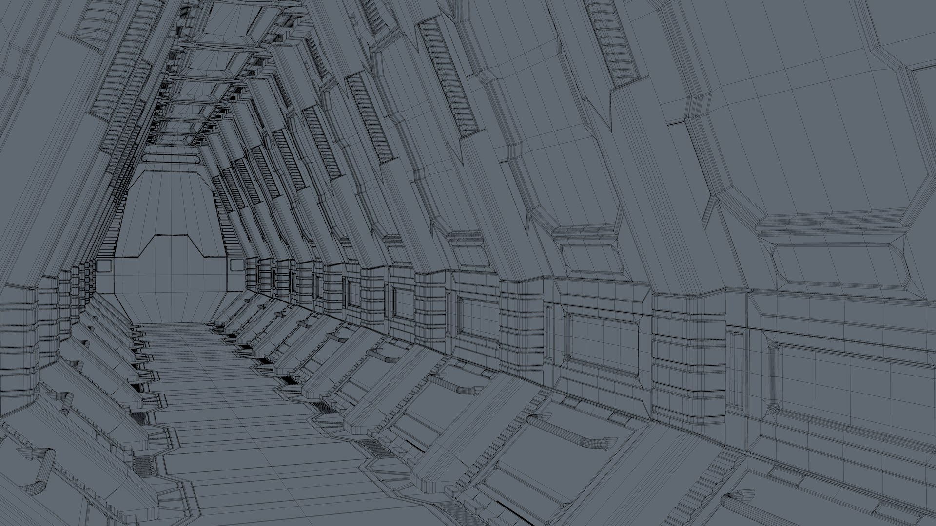 Sci Fi Corridor 3D Model - TurboSquid 2003545