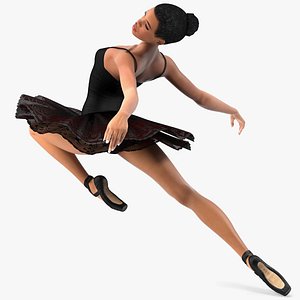 light skinned black ballerina 3D model
