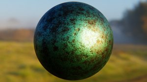 Realistic Green Oxidized Bronze - Procedural Shader