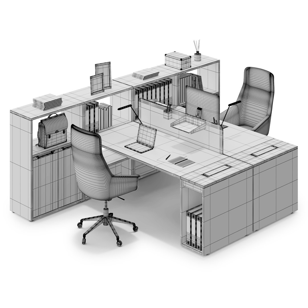 Office Workspace Las 3D - TurboSquid 1444698