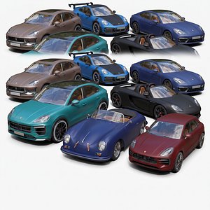 Complete Porsche Supercar, Sports Coupe & SUV 3D Asset Collection