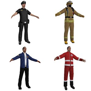 3D emergency people pack model