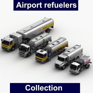 airport refuelers fueler 3D model