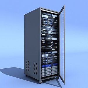 data rack servers 3d model