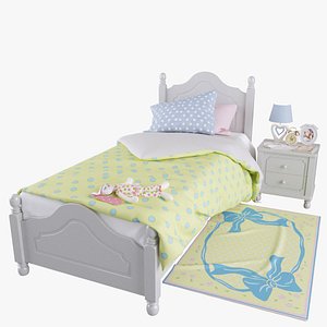 Kids Provence Bed with decor