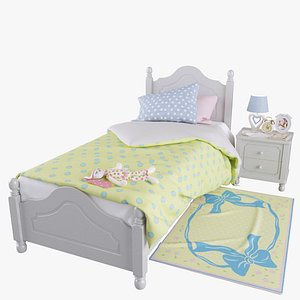 Kids Provence Bed with decor