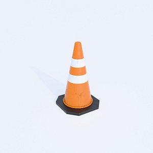 Urban Traffic Cone - Game Ready Street Prop