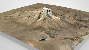 Stratovolcano Sajama Bolivia 3D model