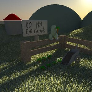 3d model rabbit scene