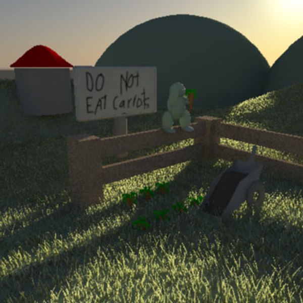 3d model rabbit scene
