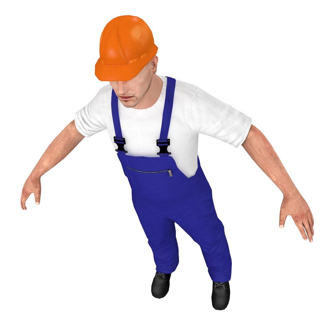 3D Model Rigged Worker - TurboSquid 1294277