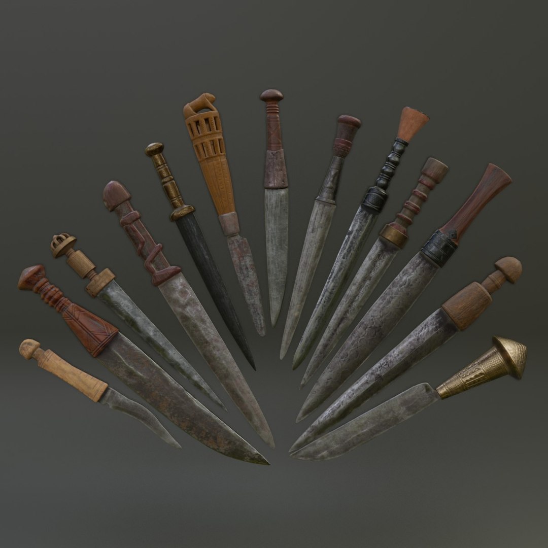 Daggers Blades Pbr 3D Model - TurboSquid 1629789