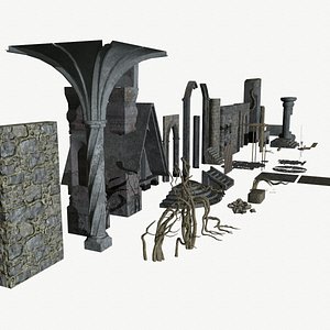 3D Catacomb Dungeon Prop Pack